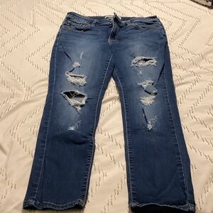 Distressed Blue Jeans for Women